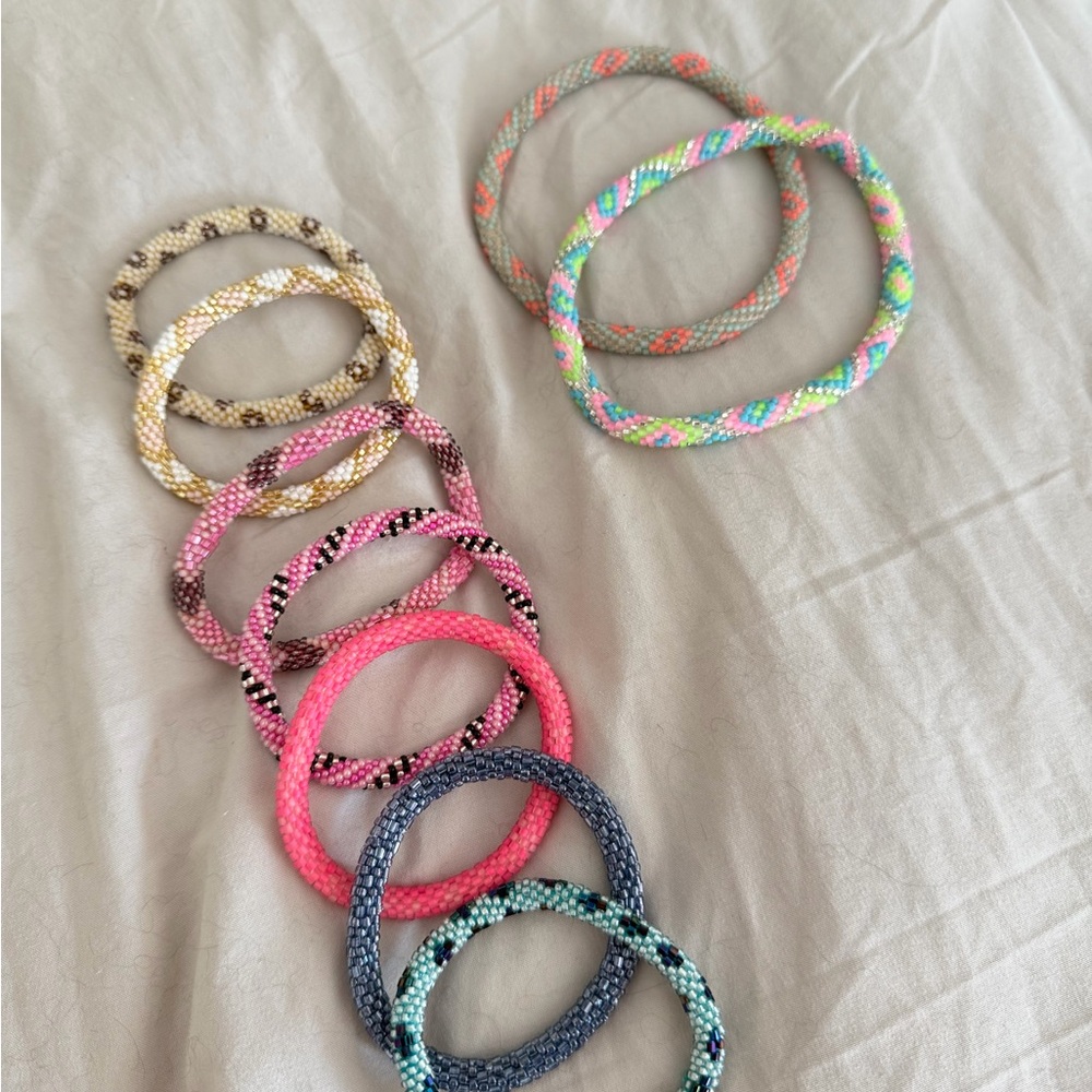 Colorful Beaded Bracelets Set